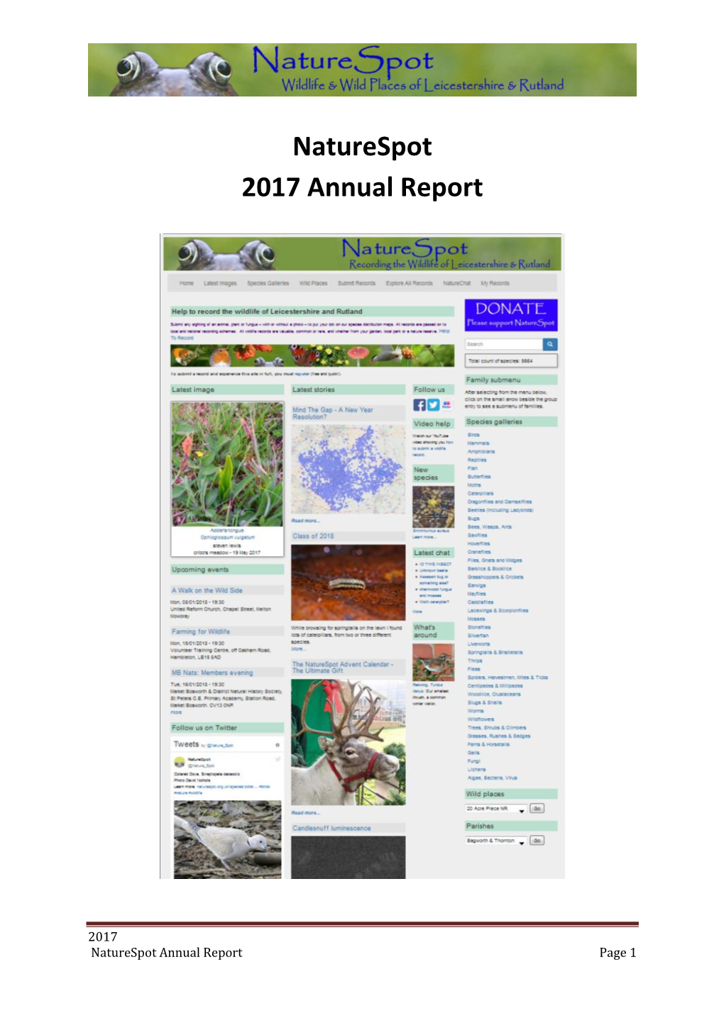 Naturespot 2017 Annual Report