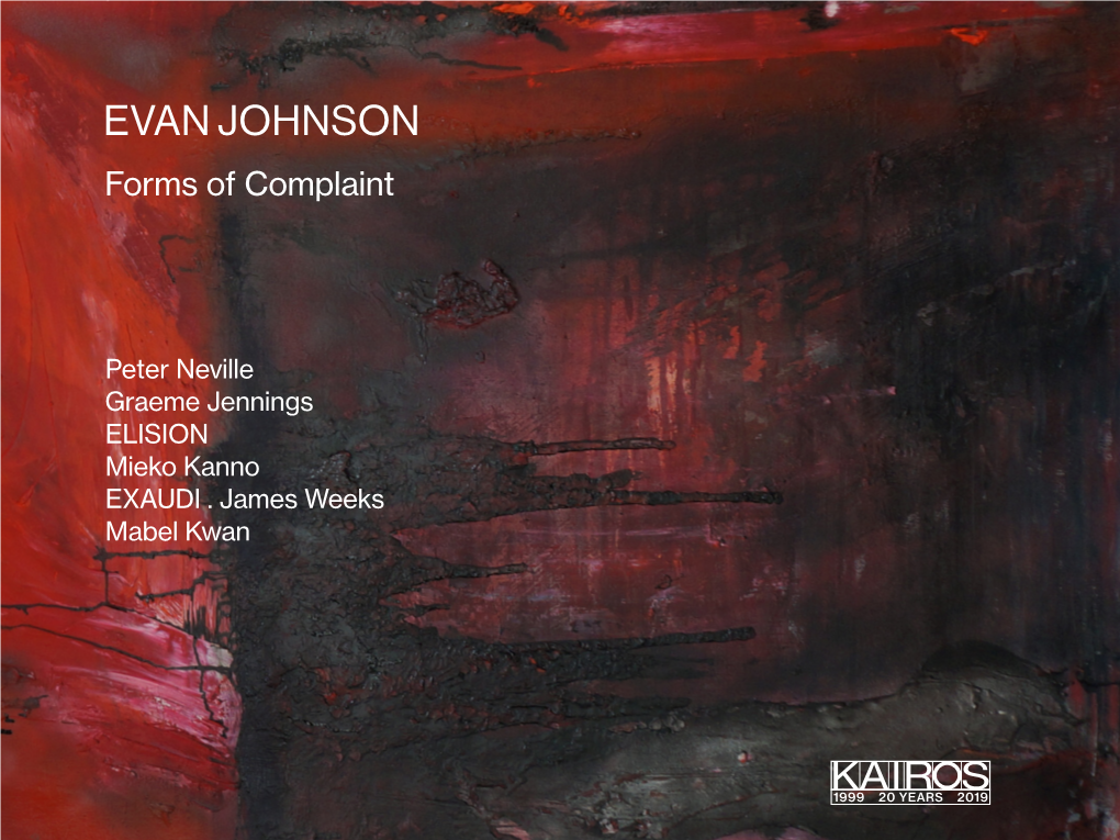 EVAN JOHNSON Forms of Complaint
