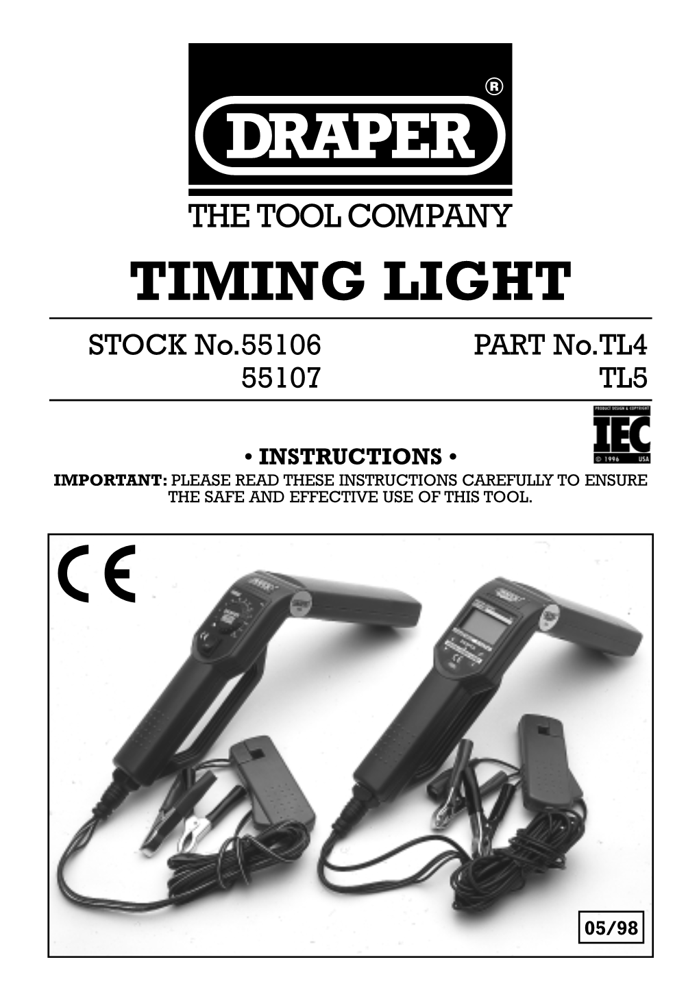 TIMING LIGHT � STOCK No.55106 � PART No.TL4 55107 TL5