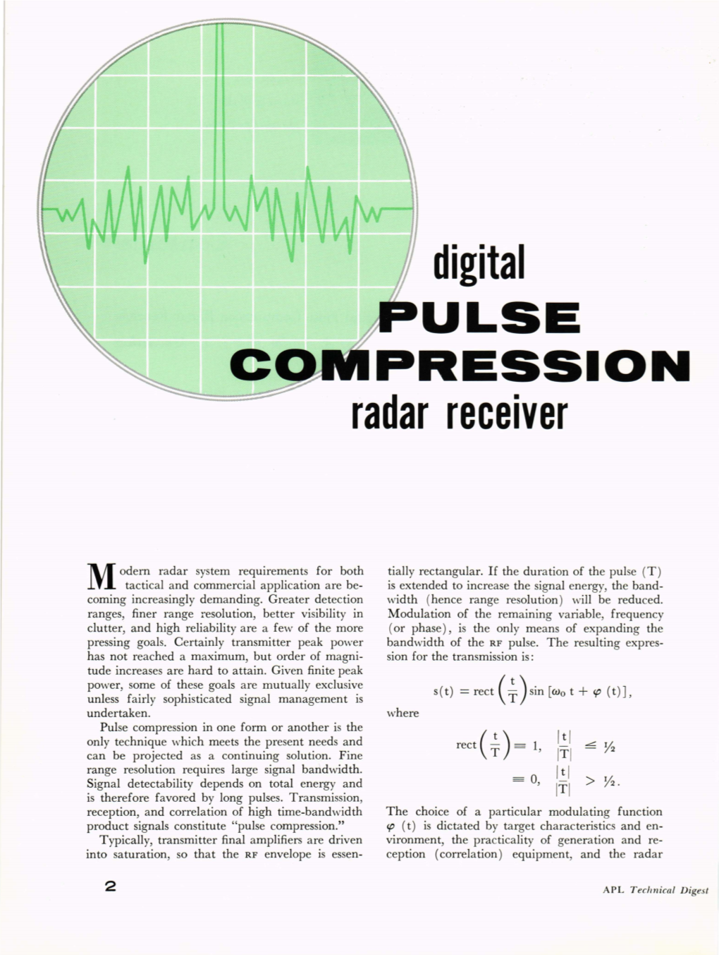 Digital Pulse Compression Radar Receiver