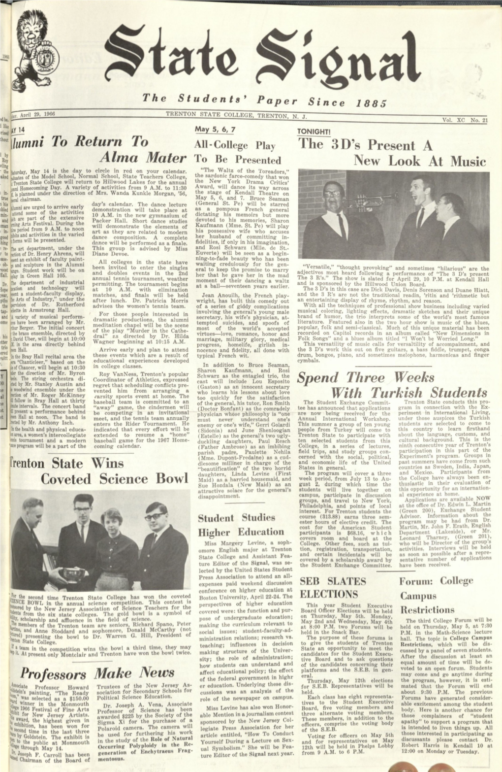 The Signal, Vol. 90, No. 21 (April 29, 1966)