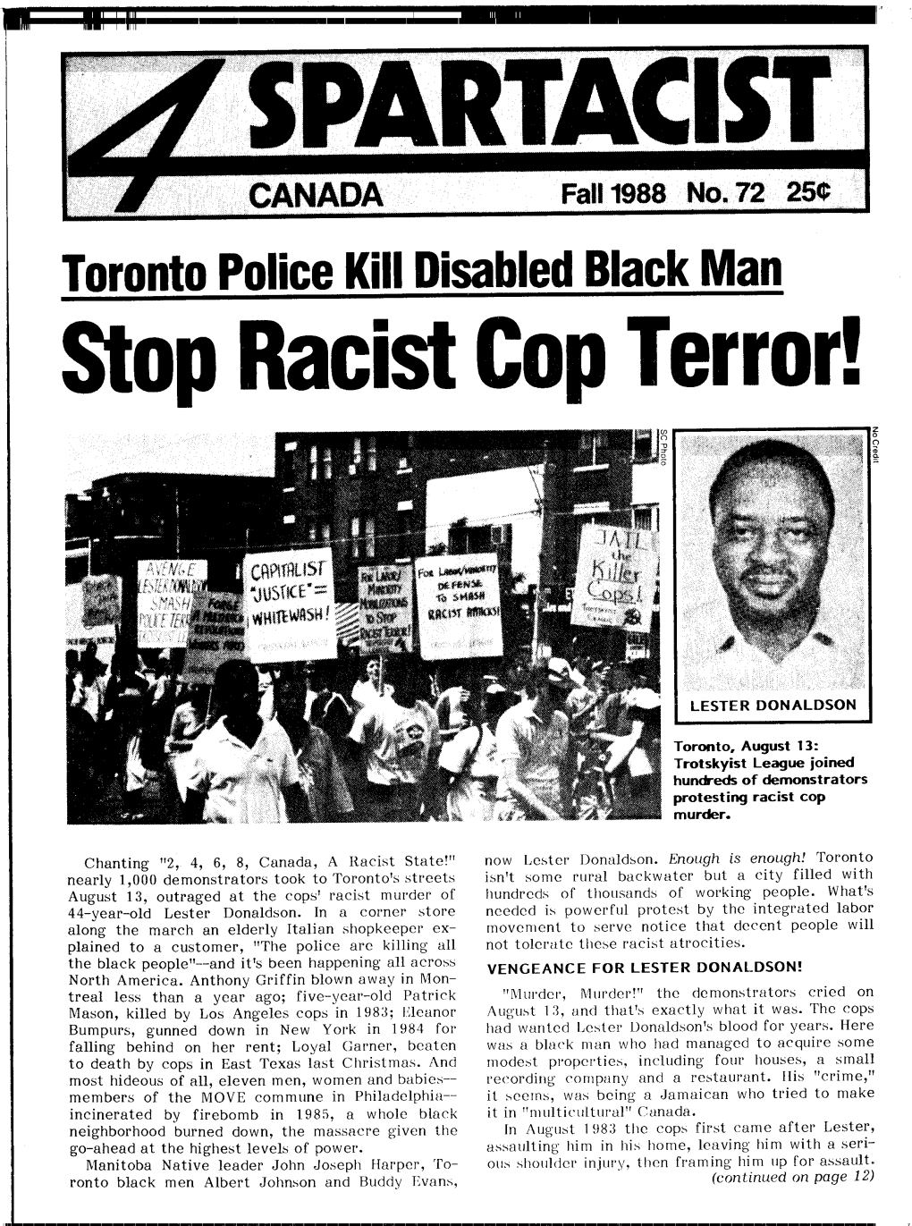 Stop Racist Cop Terror!