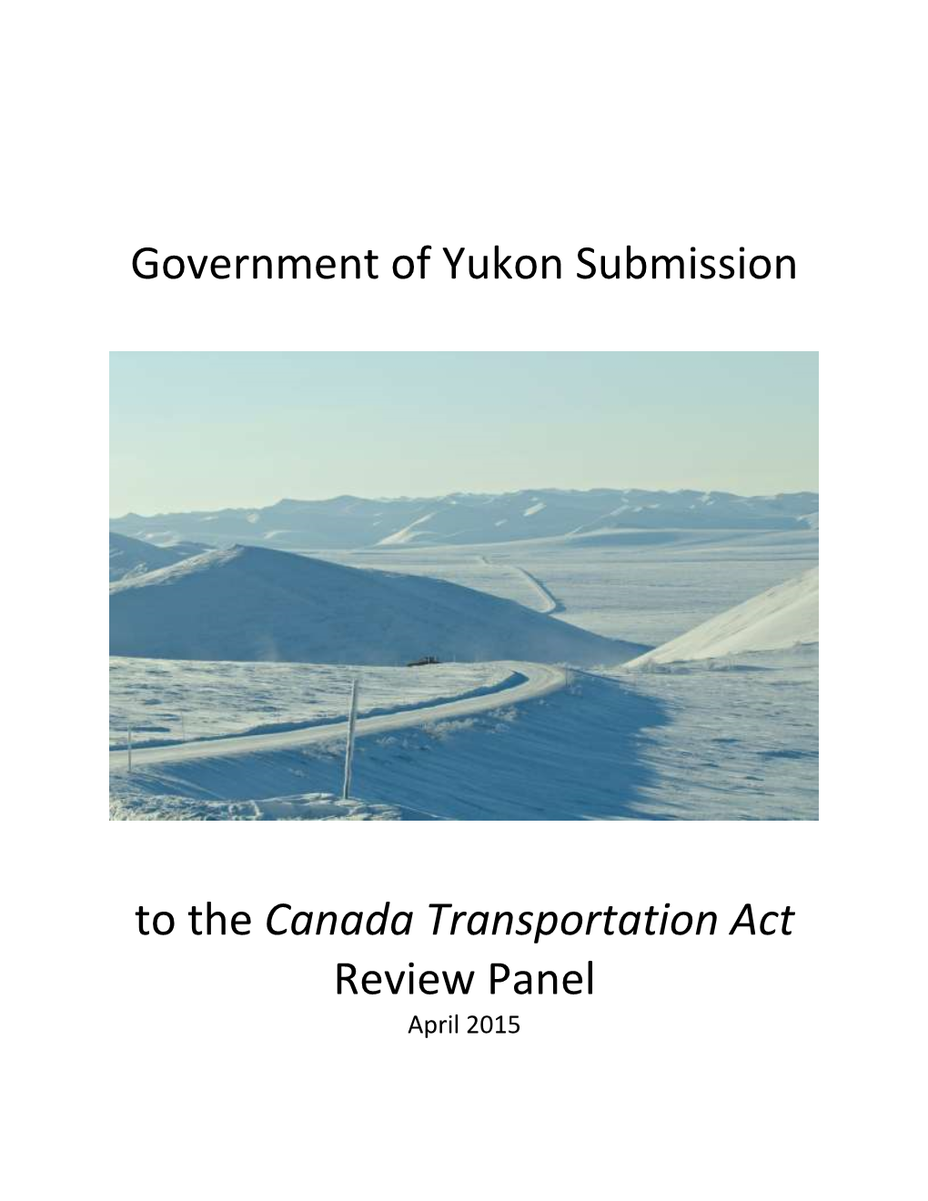 Government of Yukon Submission