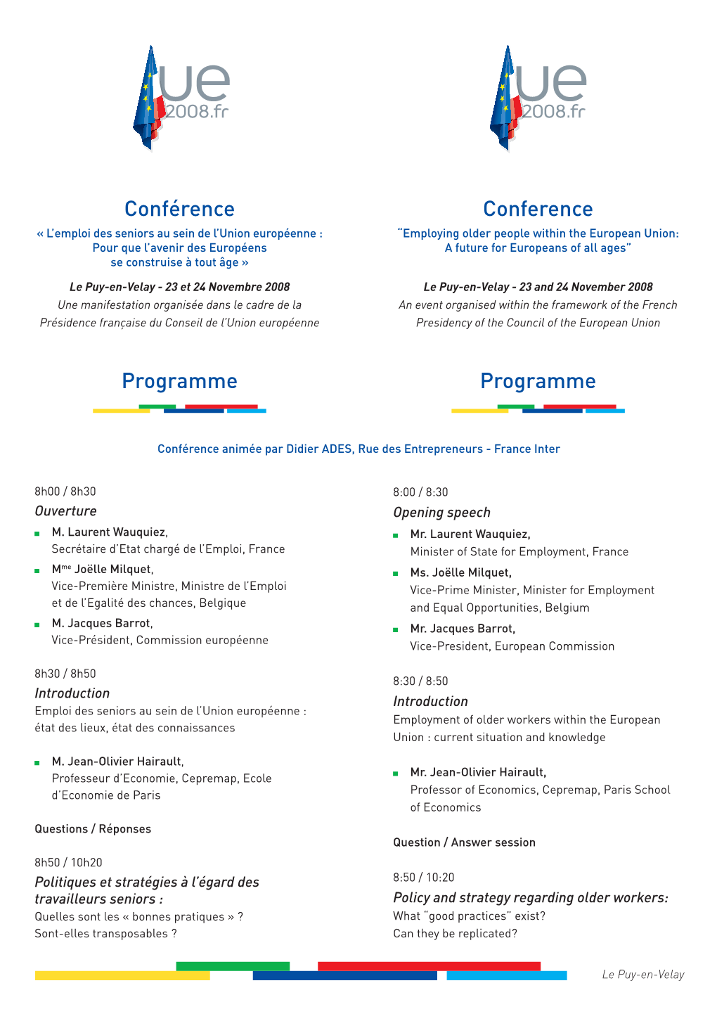 Programme Programme Conférence Conference