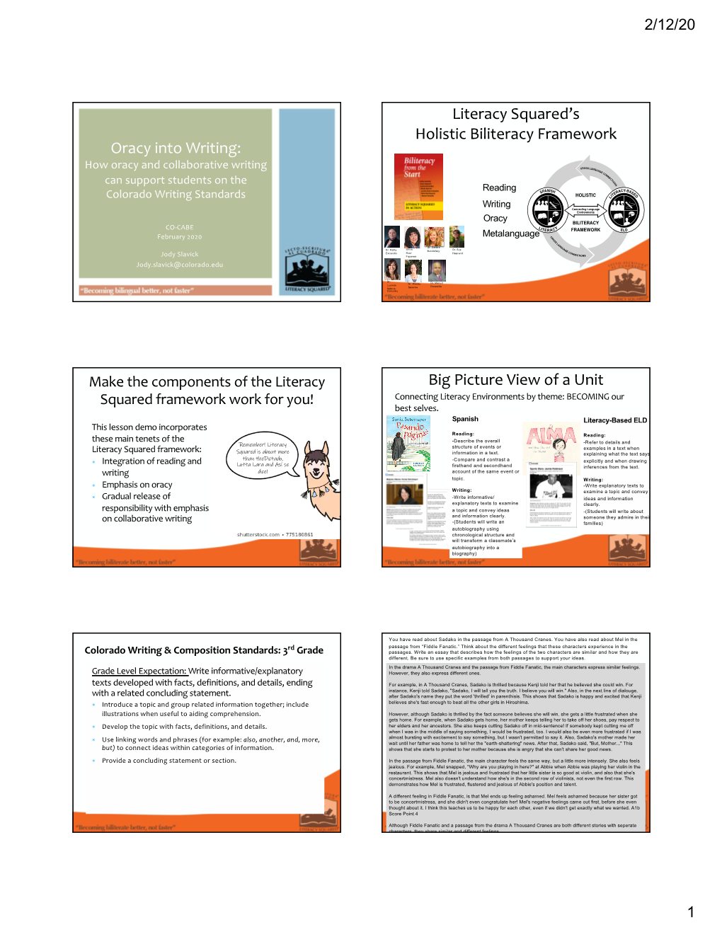 HANDOUT- Oracy Into Writing CO-CABE 2020