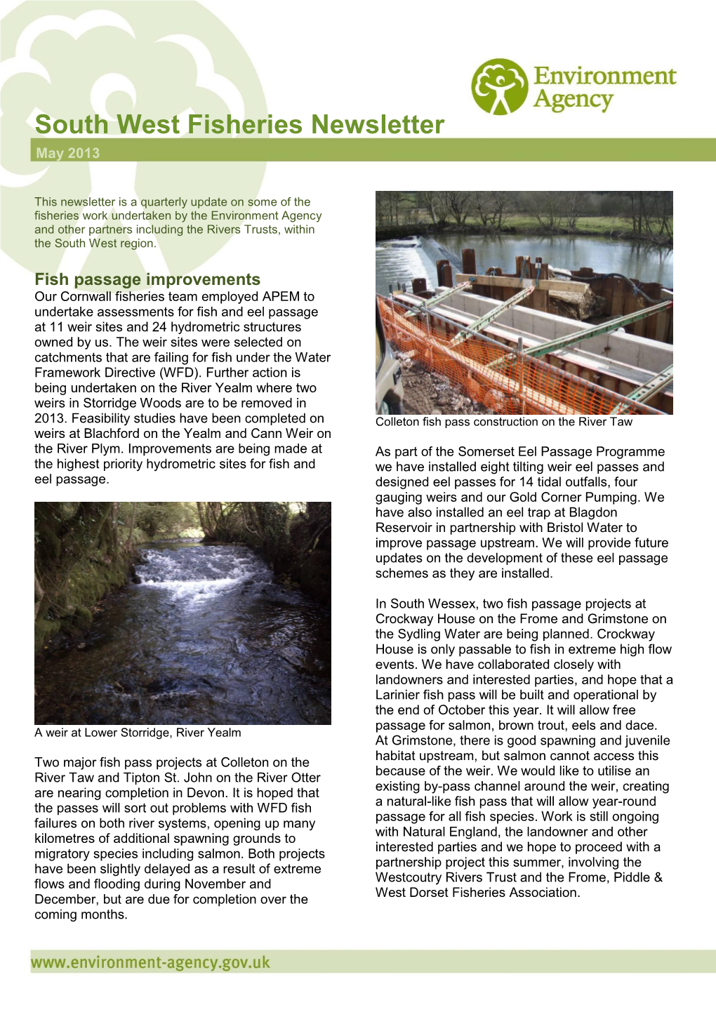 South West Fisheries Newsletter May 2013