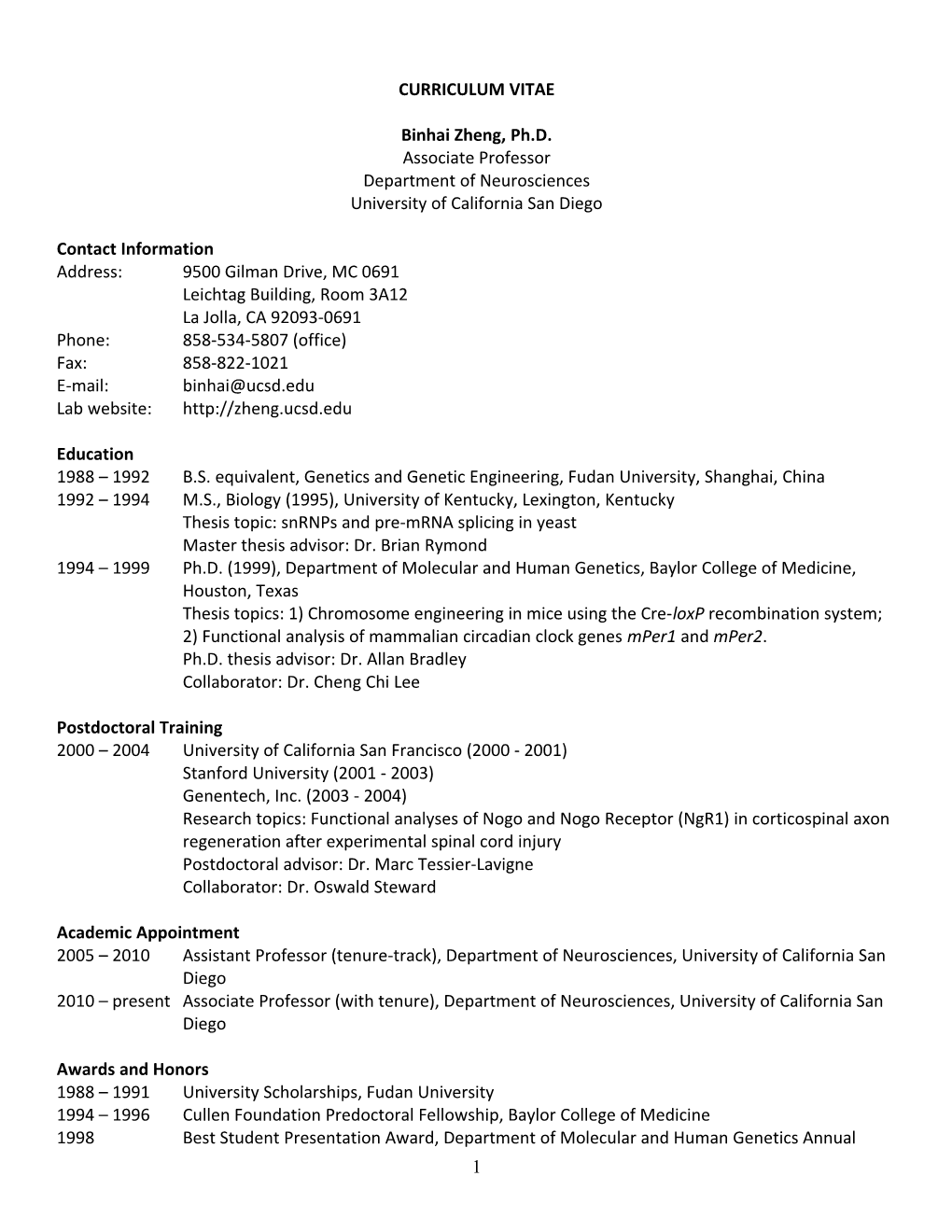 Curriculum Vitae s193