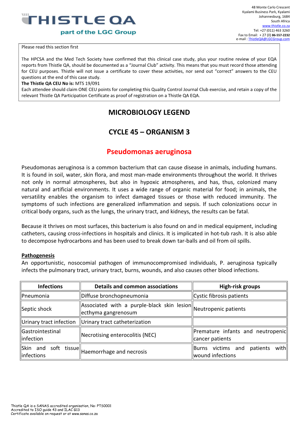 Pseudomonas Aeruginosa