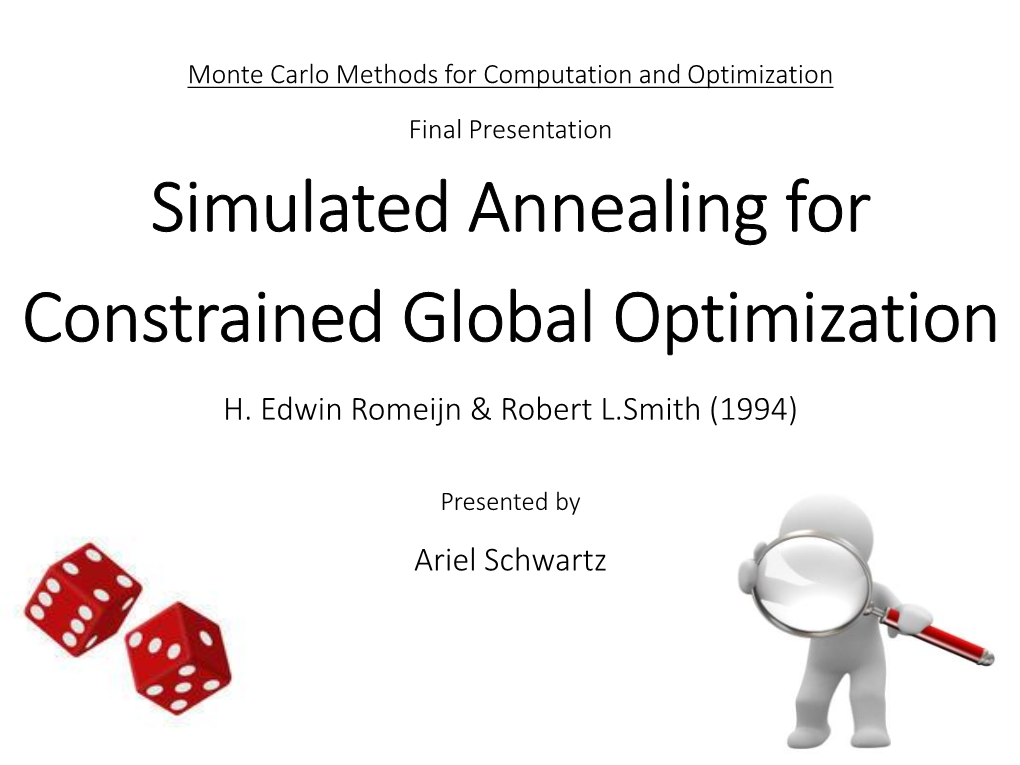 Ariel: Simulated Annealing for Constrained Global Optimization