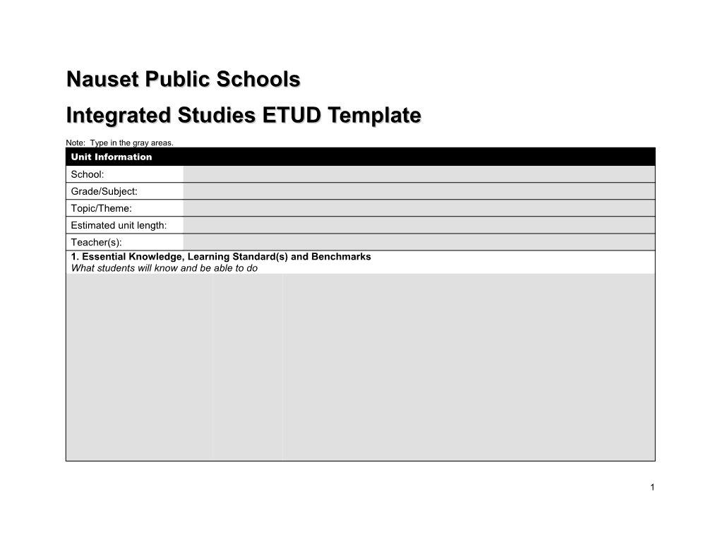 Unit Plan Template s9