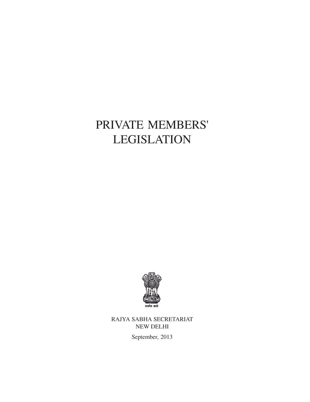 Private Members' Legislation