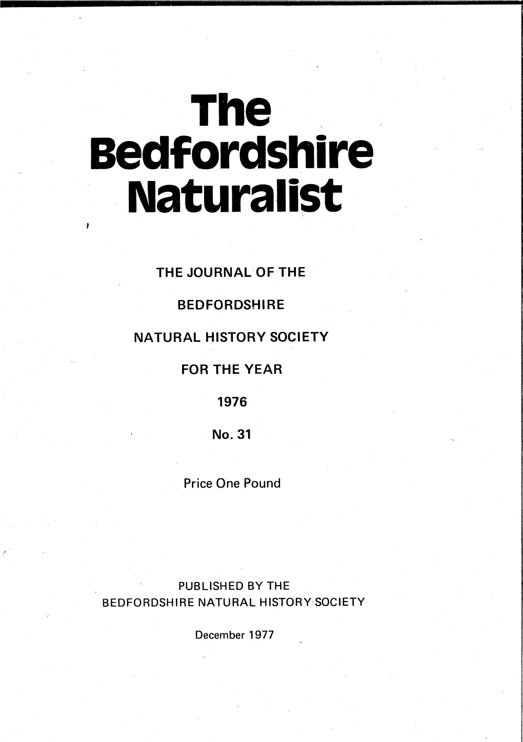 The Bedfordshire Naturalist