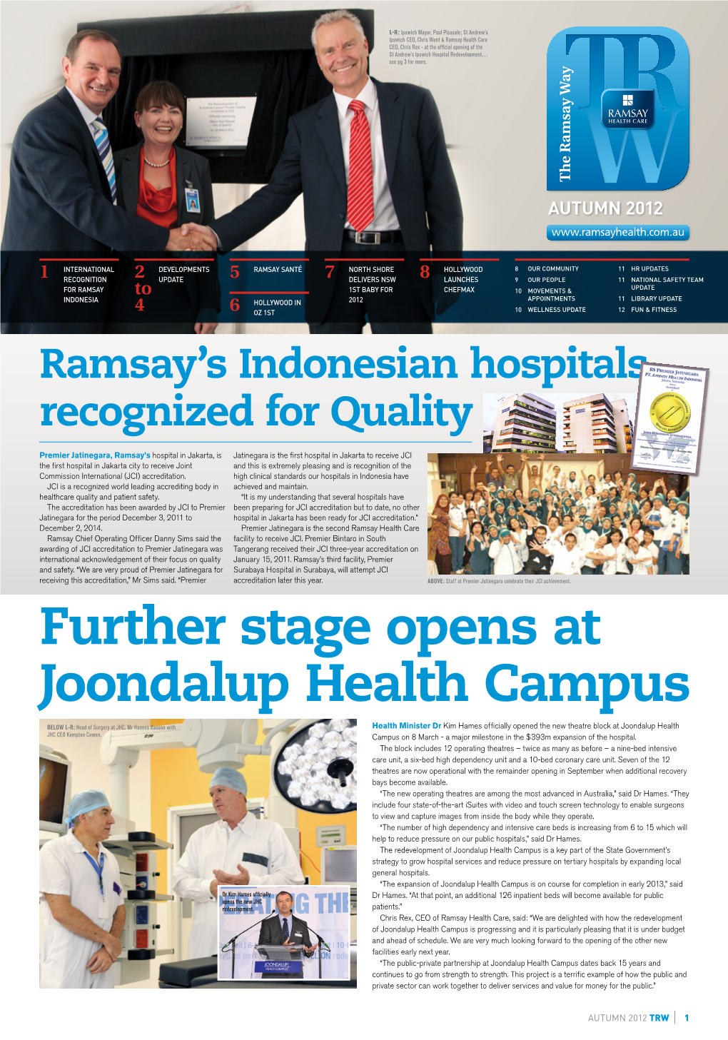 Further Stage Opens at Joondalup Health Campus