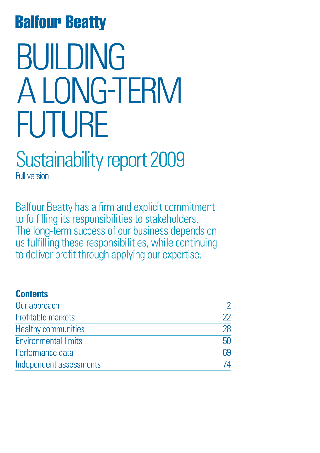 Sustainability Report 2009 Full Version