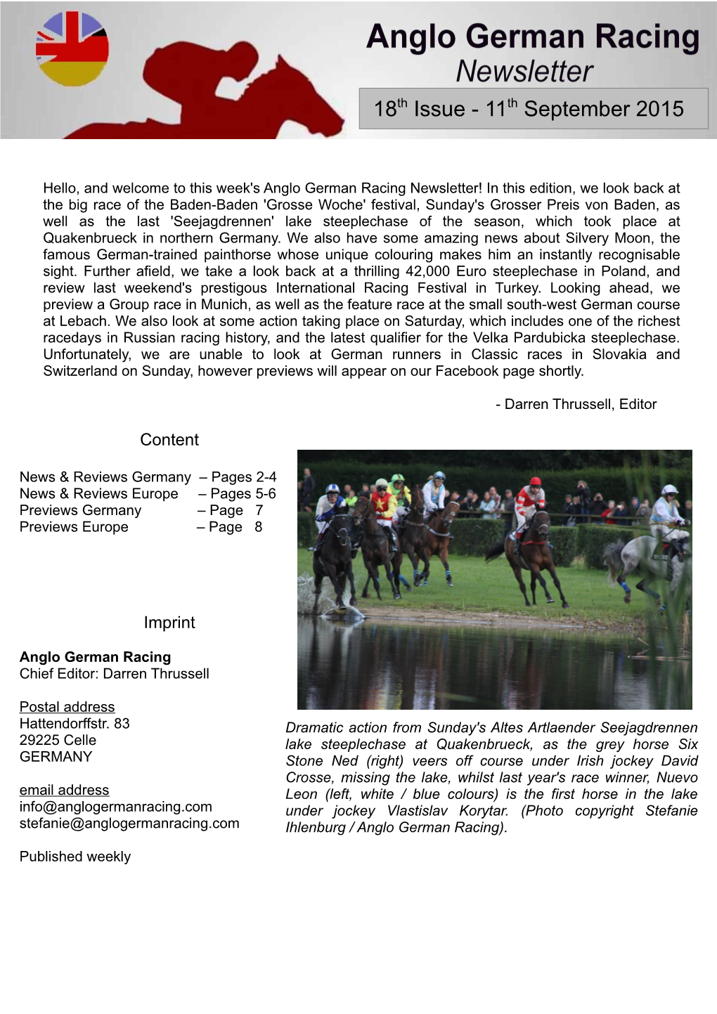 Anglo German Racing Newsletter