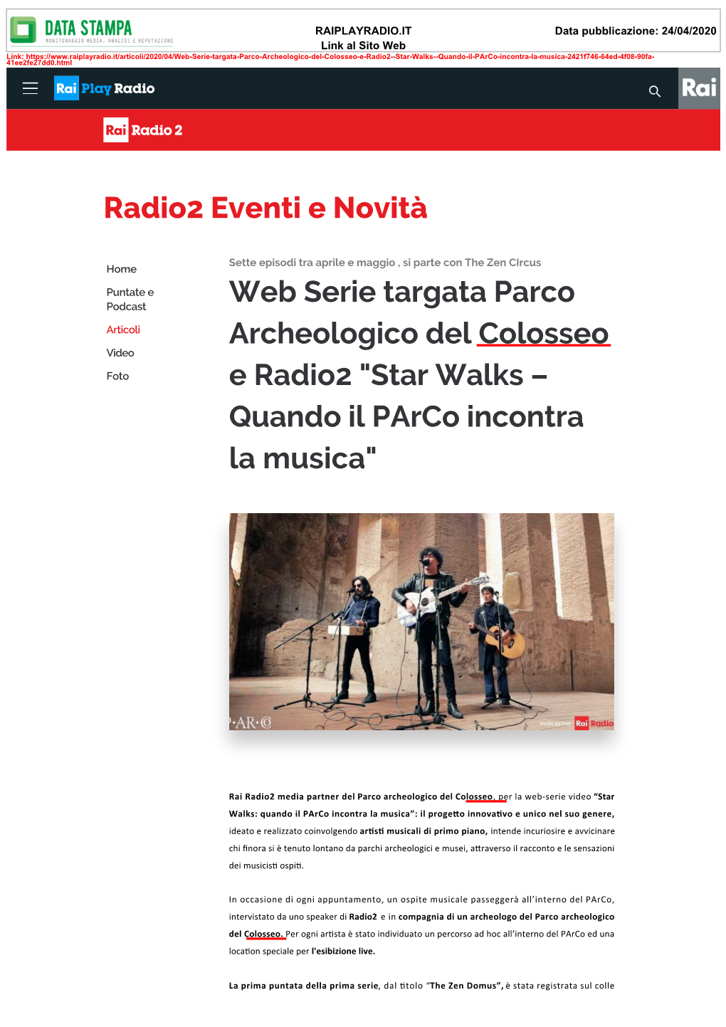 Radio2 Eventi E Novità Web Serie