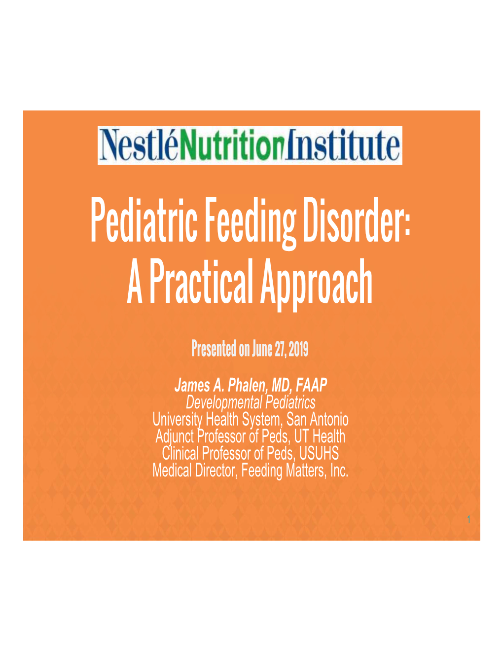 Pediatric Feeding Disorder: a Practical Approach