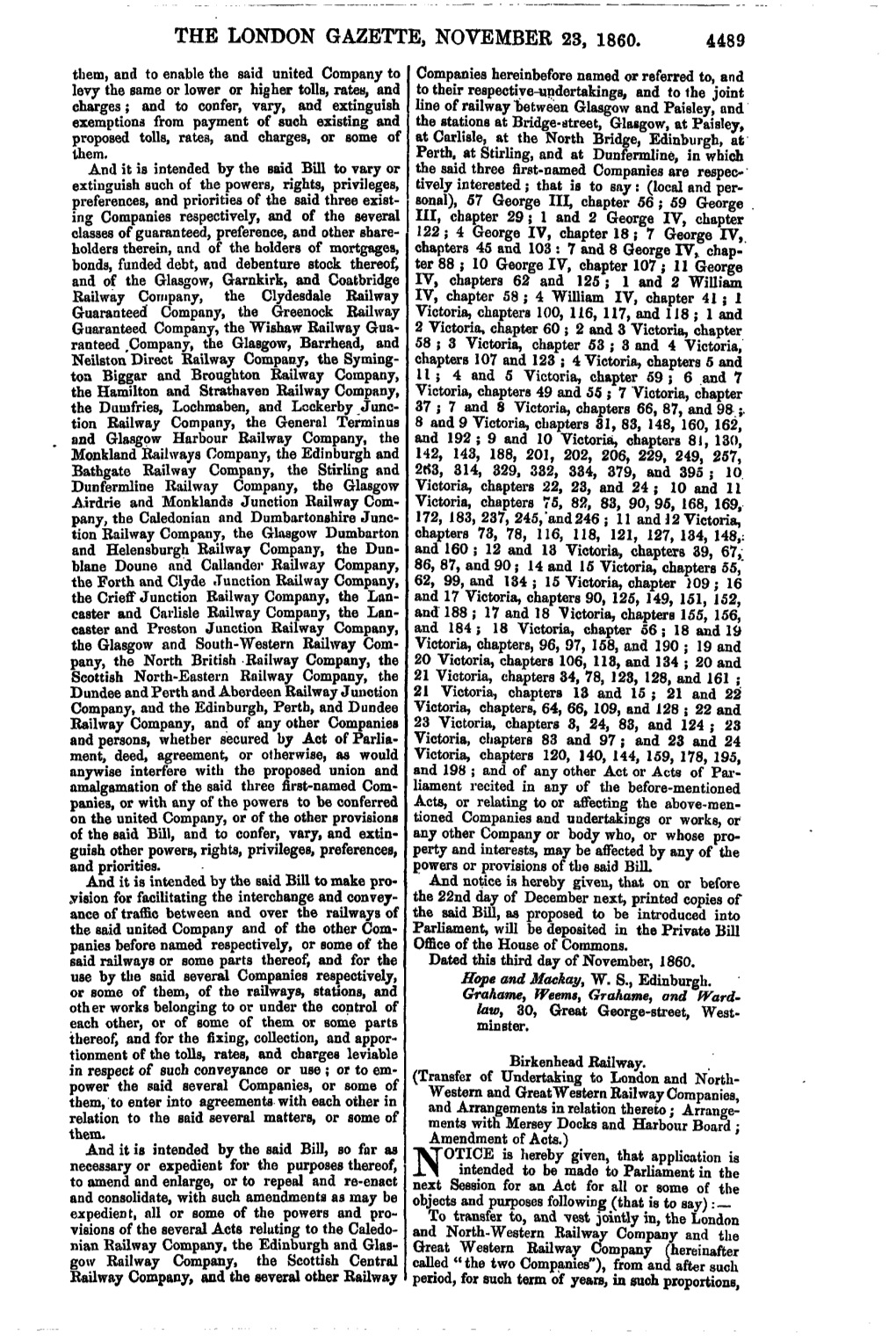 The London Gazette, Issue 22450, Page 4489