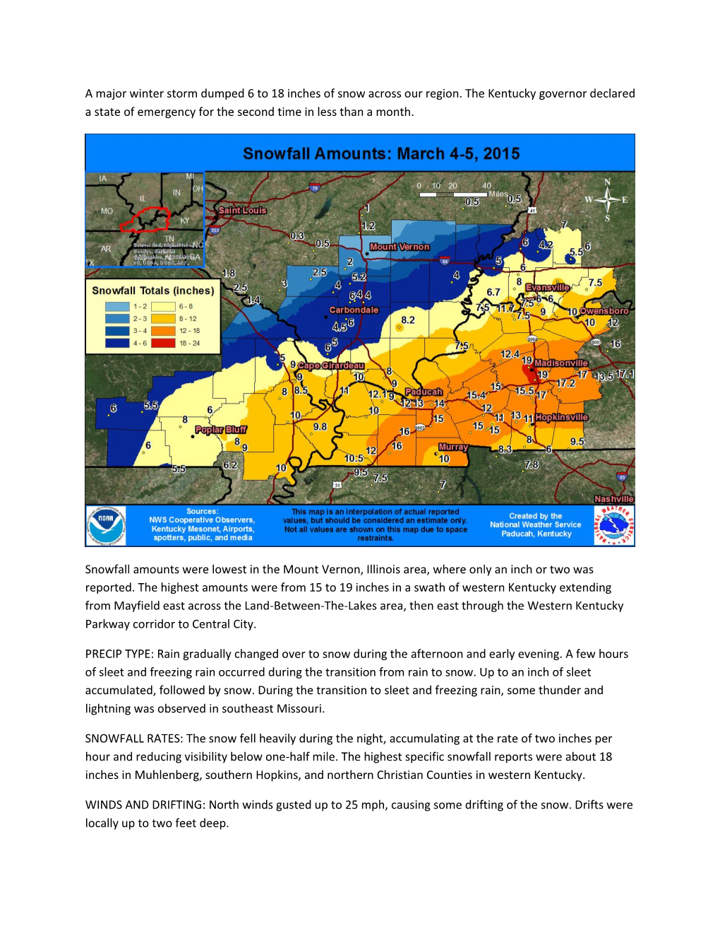 A Major Winter Storm Dumped 6 to 18 Inches of Snow Across Our Region