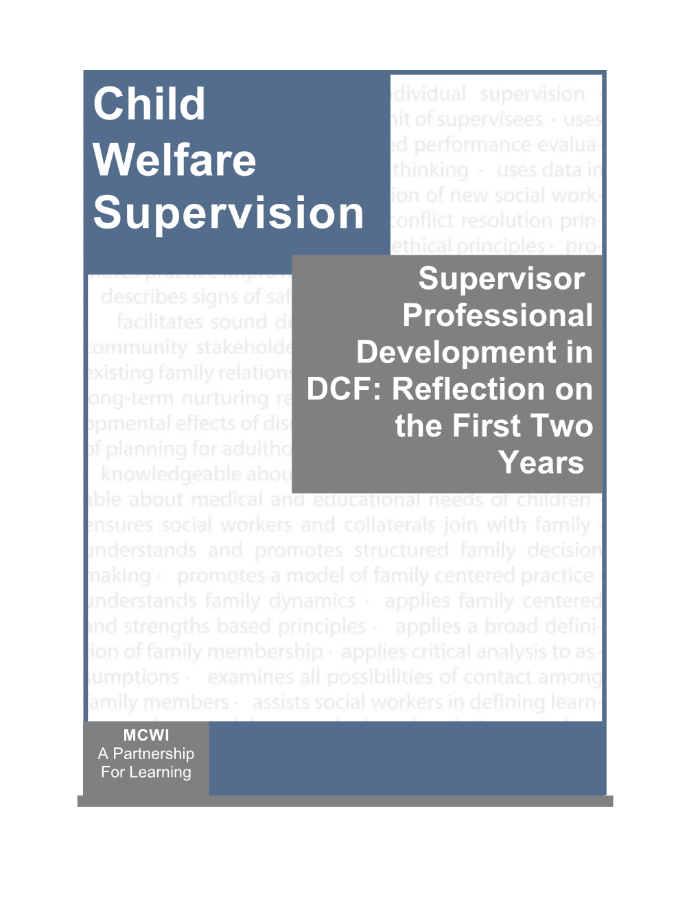 Supervisor Professional Development Program