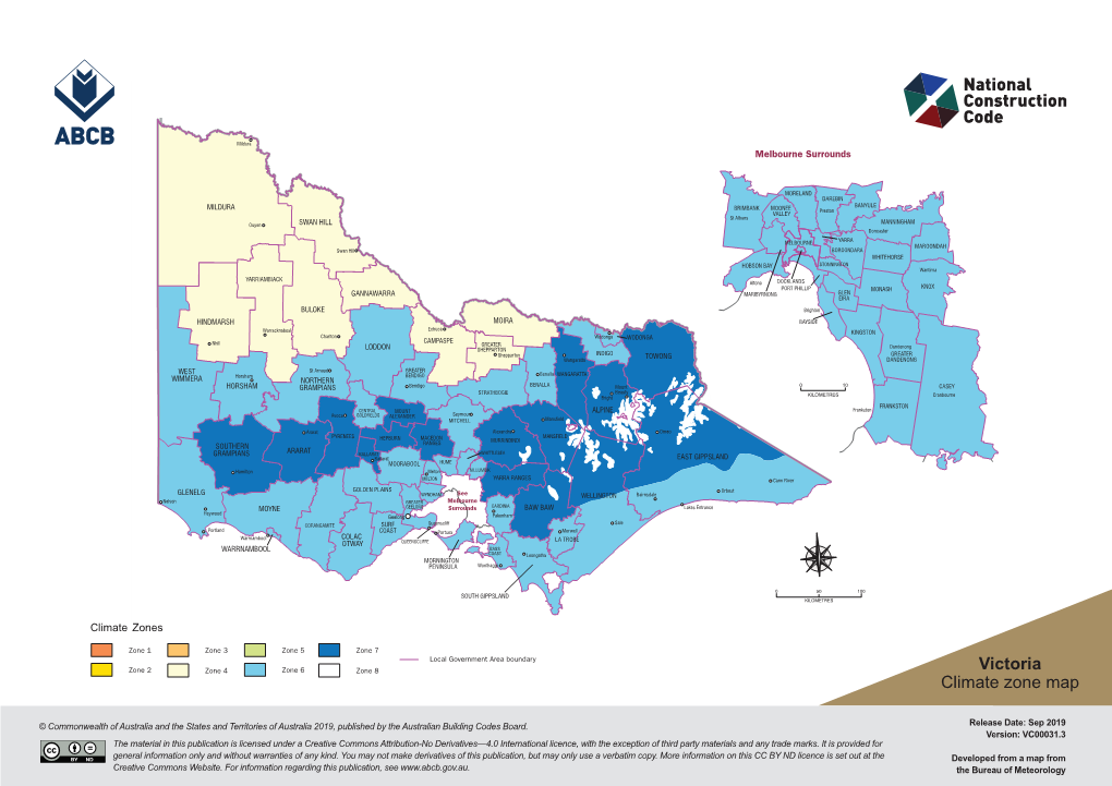 Victoria Climate Zone Map