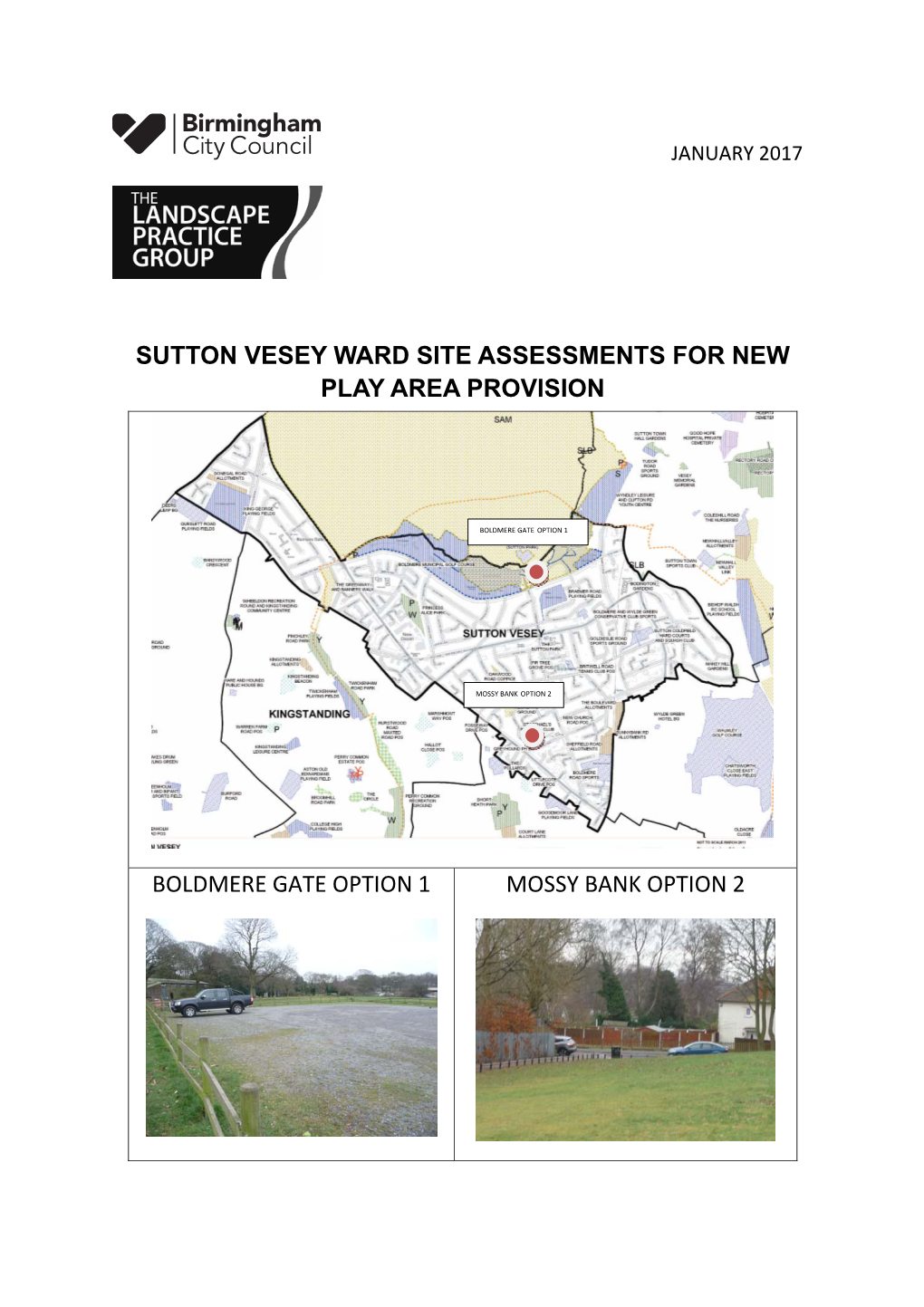 Sutton Vesey Ward Site Assessments for New Play Area Provision