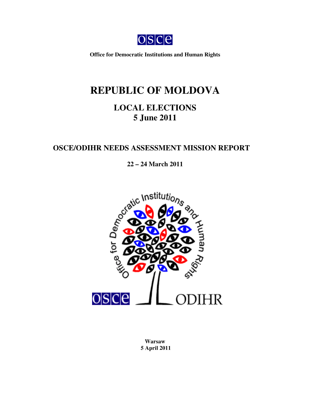 Moldova: Needs Assessment Mission Report, Local Elections of June 5