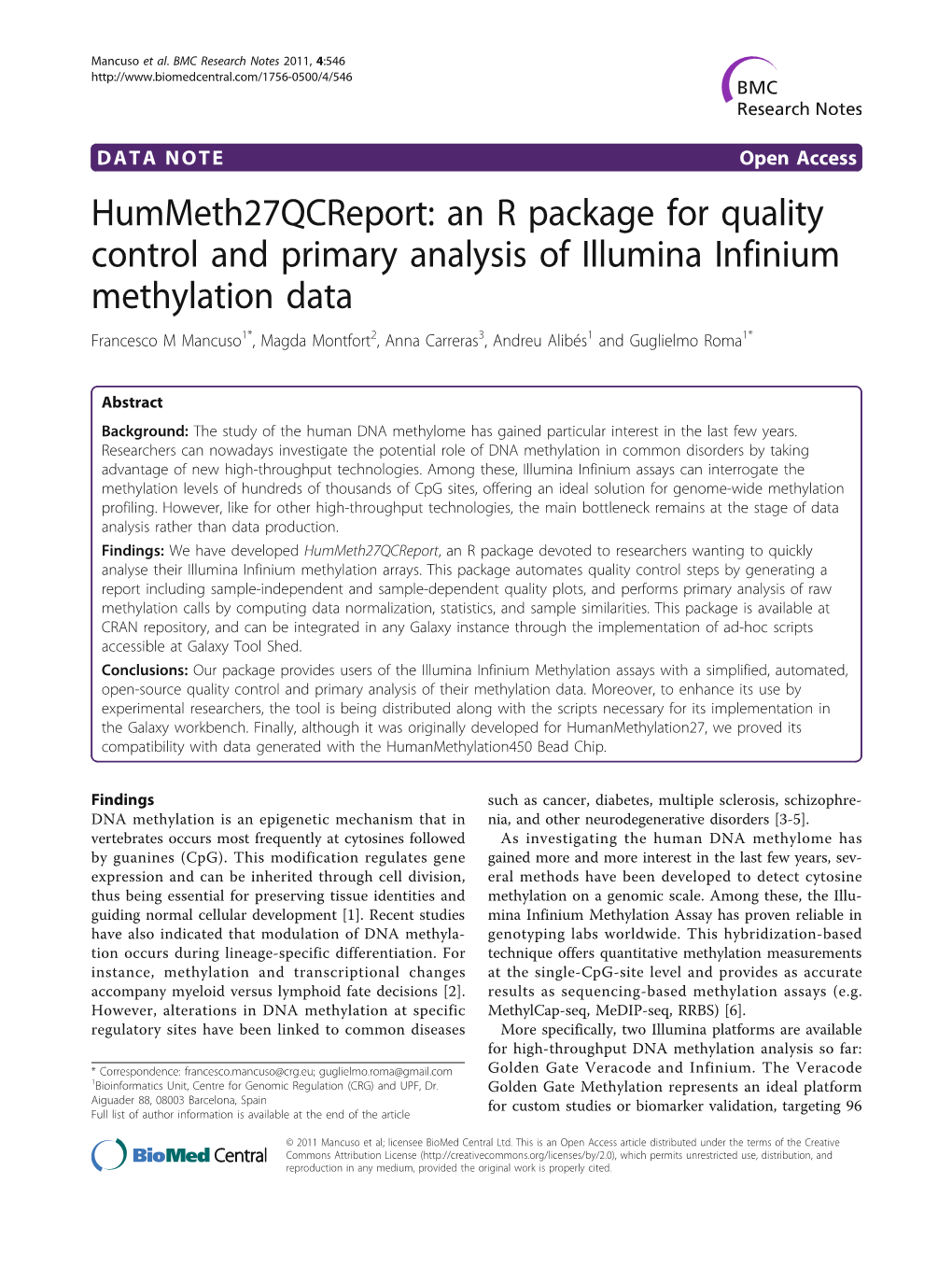 An R Package for Quality Control and Primary Analysis Of