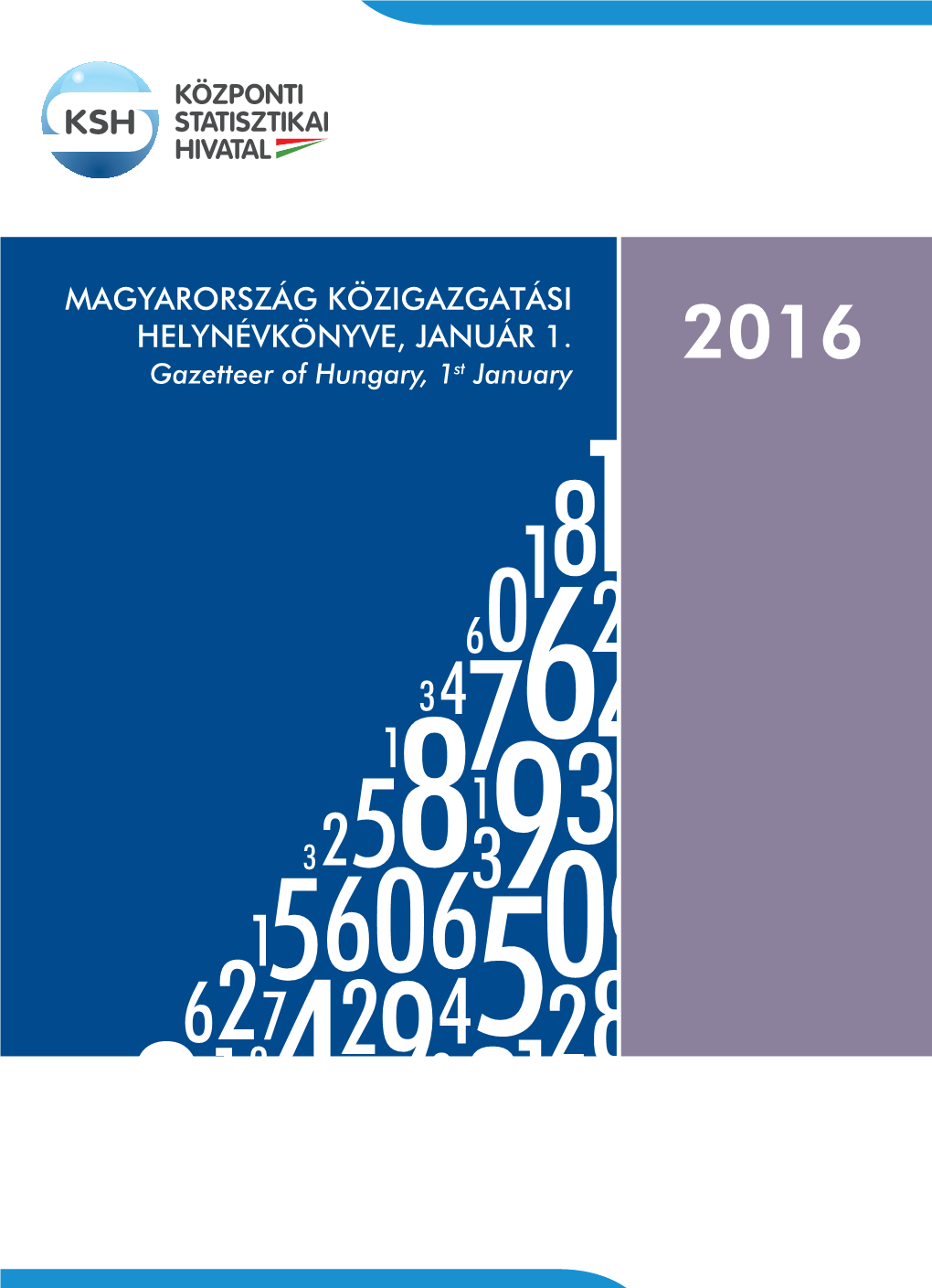 Magyarország Közigazgatási Helynévkönyve, 2016. Január 1