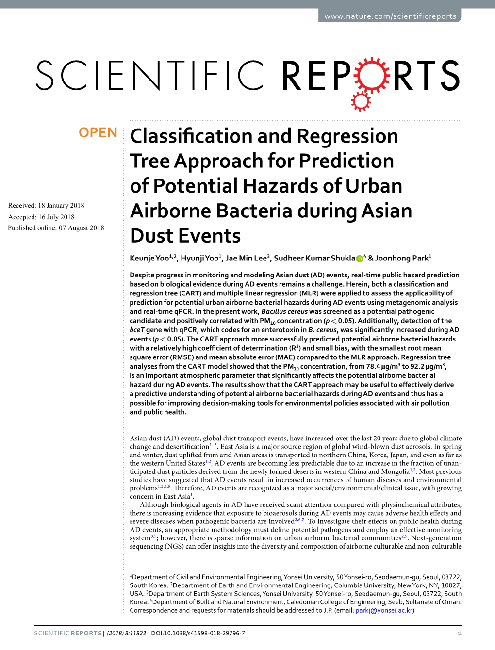 Classification and Regression Tree Approach for Prediction of Potential