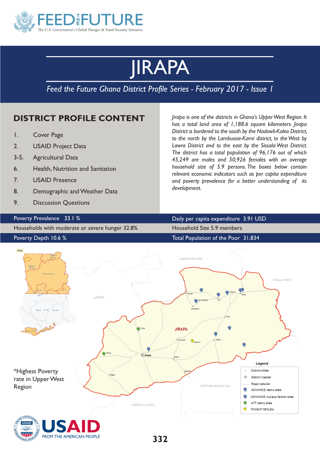 JIRAPA Feed the Future Ghana District Profile Series - February 2017 - Issue 1