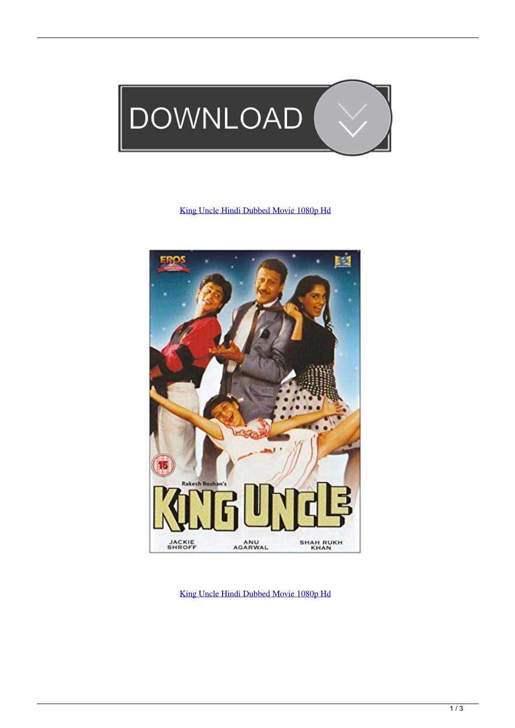 King Uncle Hindi Dubbed Movie 1080P Hd