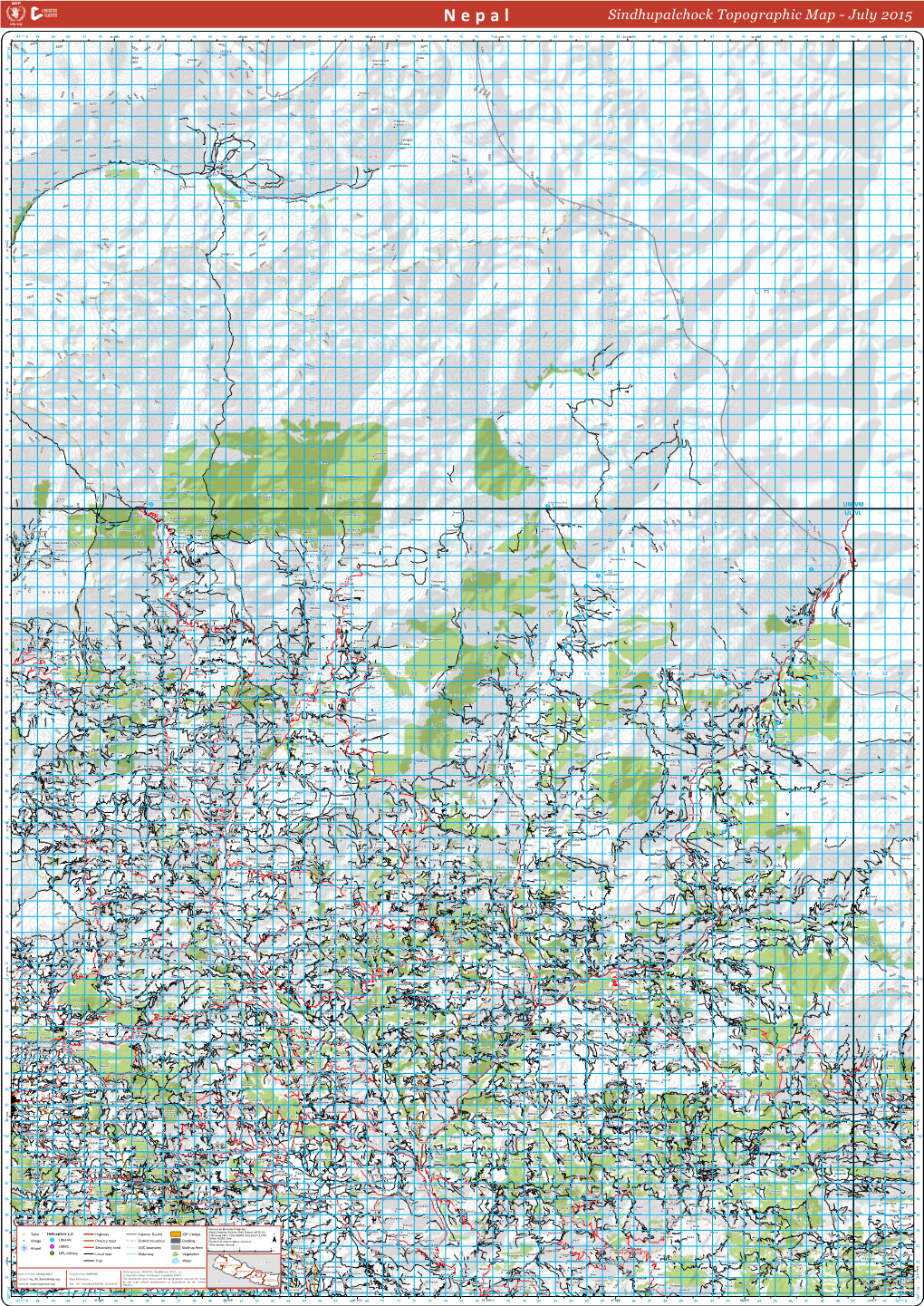 Sindhupalchock Topographic Map - July 2015