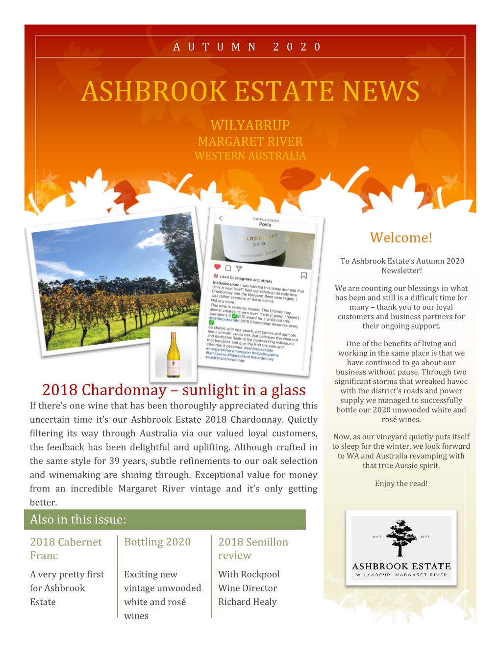 Ashbrook Estate News Issue 8 – Autumn 2020