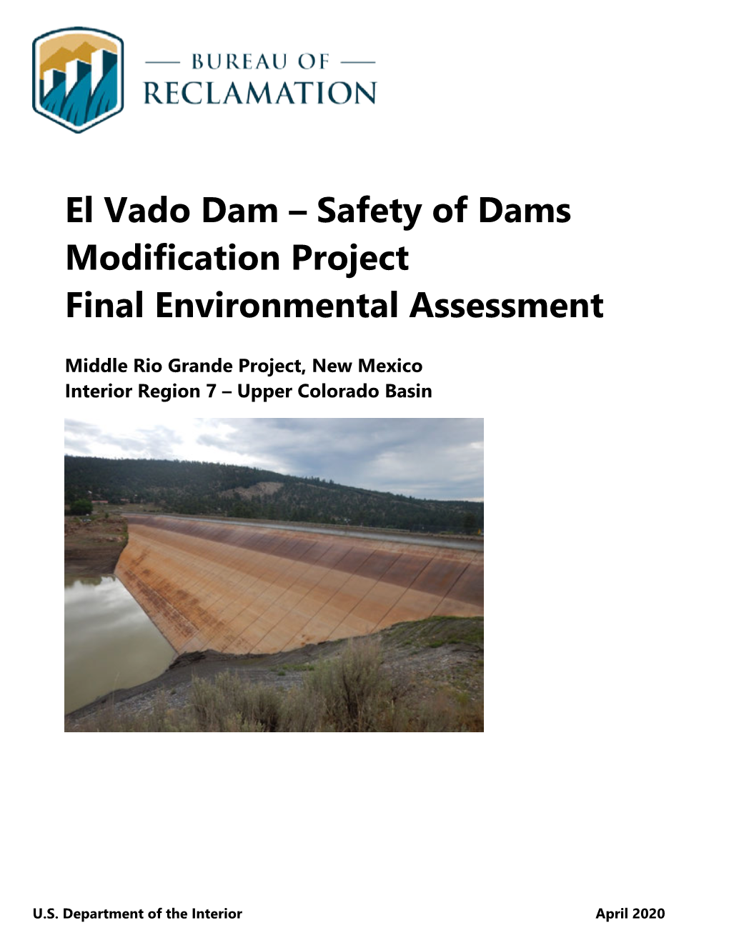 El Vado Dam – Safety of Dams Modification Project Final Environmental Assessment