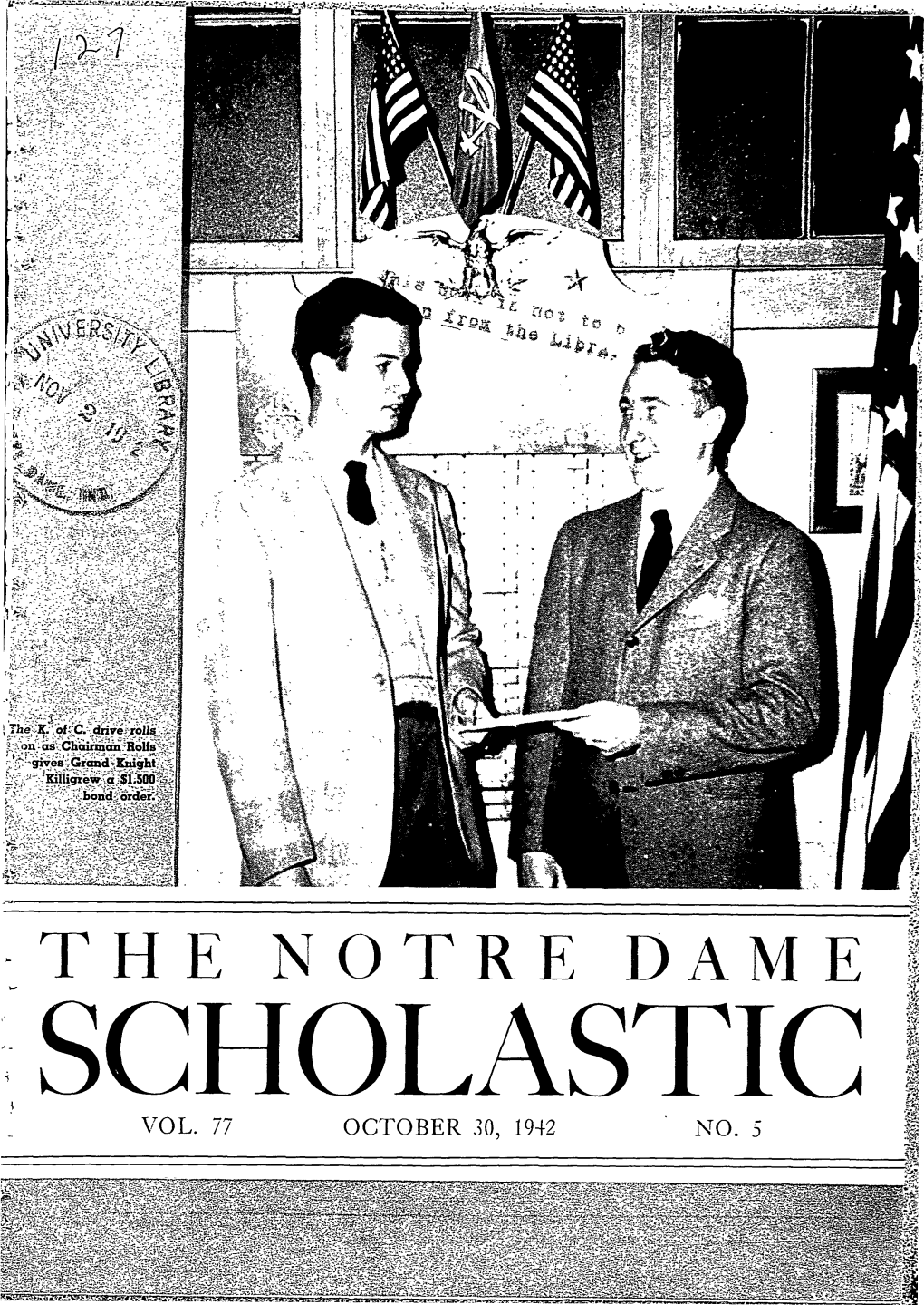 Notre Dame Scholastic, Vol. 77, No. 05