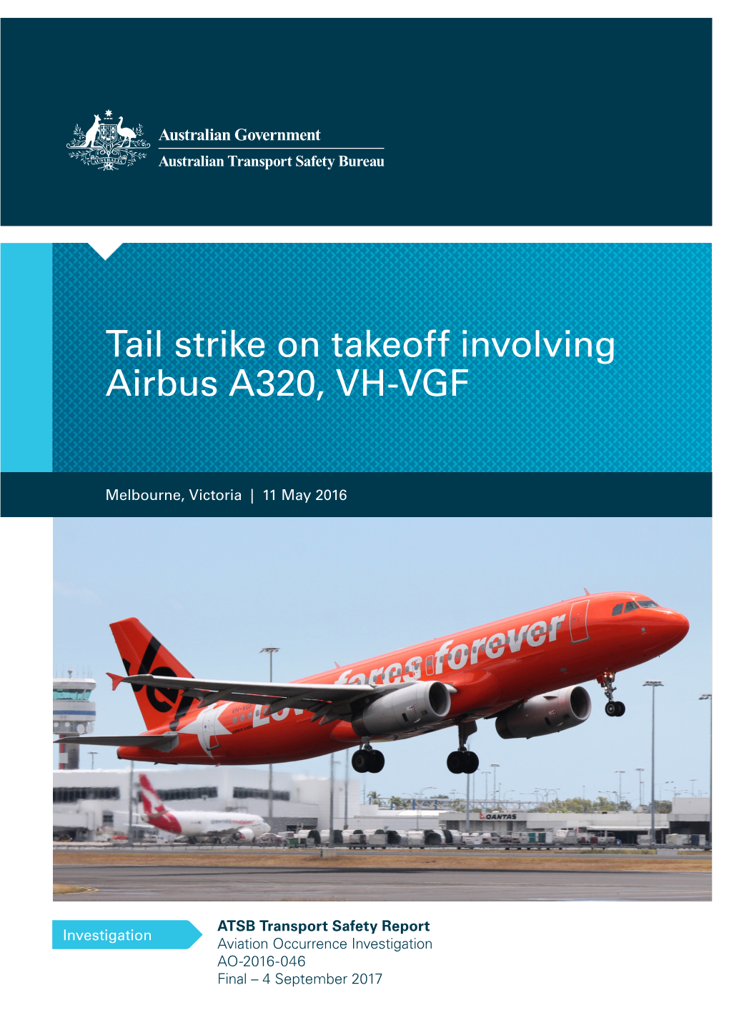 Tail Strike on Takeoff Involving Airbus A320, VH-VGF Melbourne, Victoria, 11 May 2016