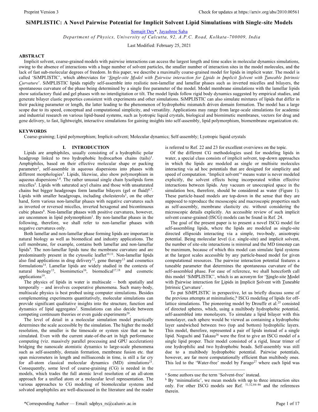 A Novel Pairwise Potential for Implicit Solvent Lipid Simulations