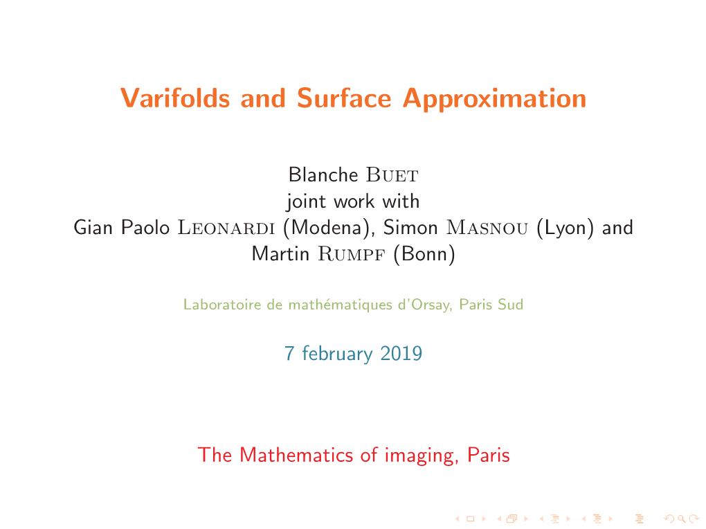 Varifolds and Surface Approximation