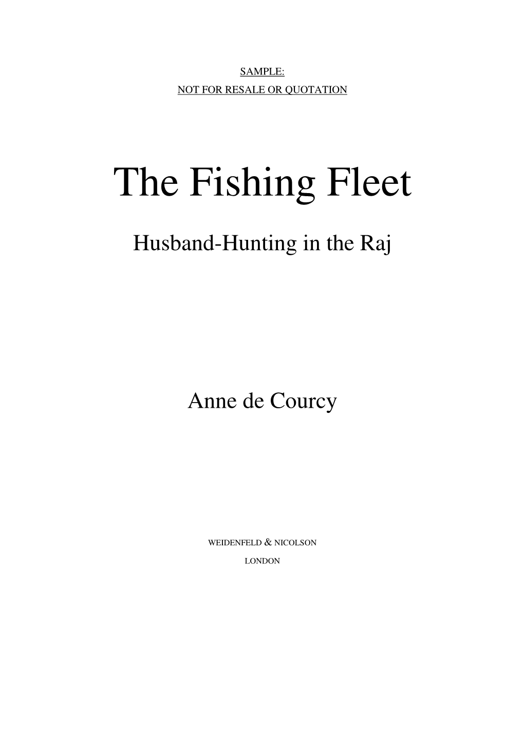 The Fishing Fleet