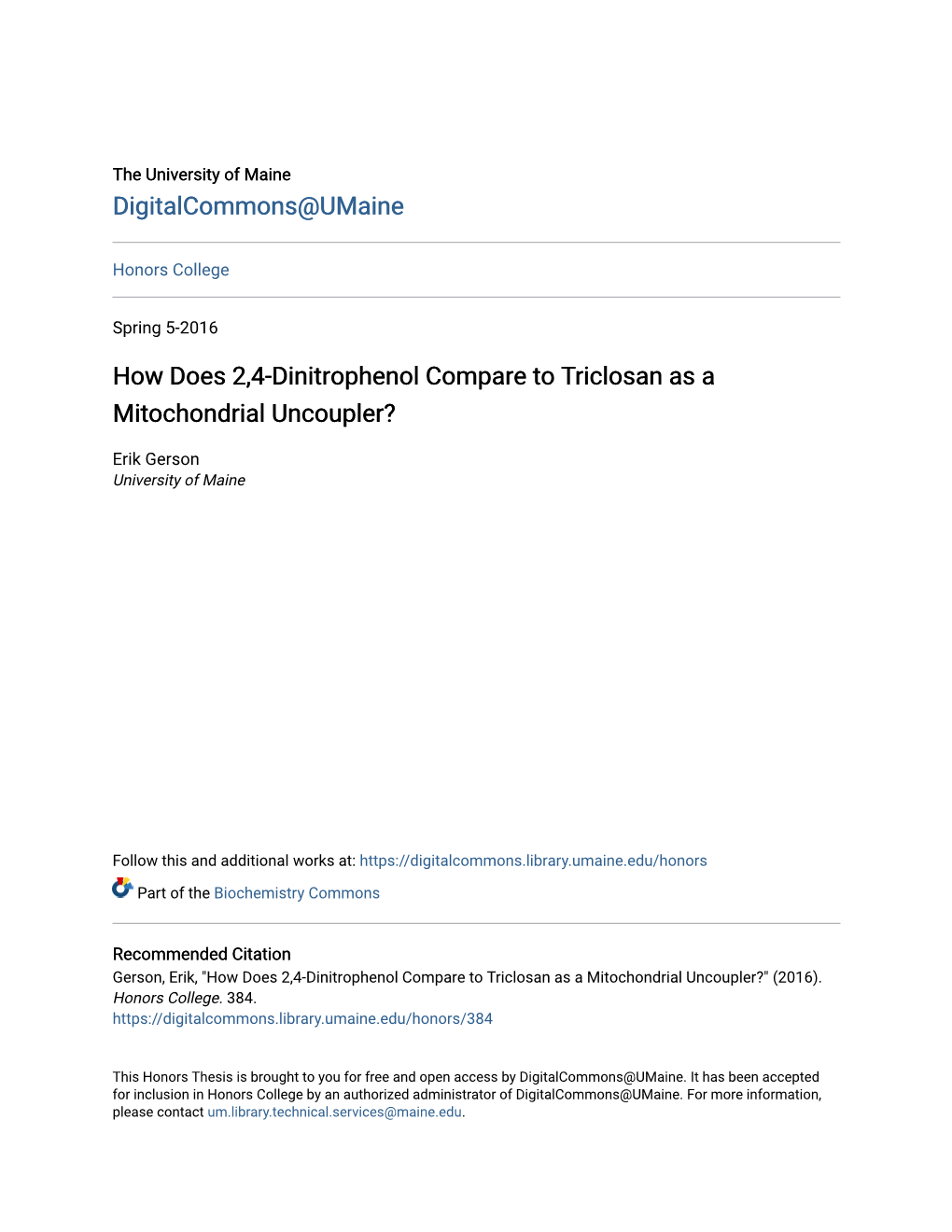 How Does 2,4-Dinitrophenol Compare to Triclosan As a Mitochondrial Uncoupler?