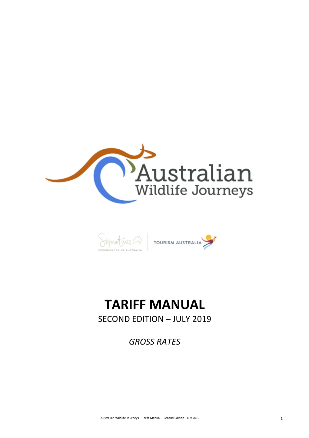 Tariff Manual Second Edition – July 2019