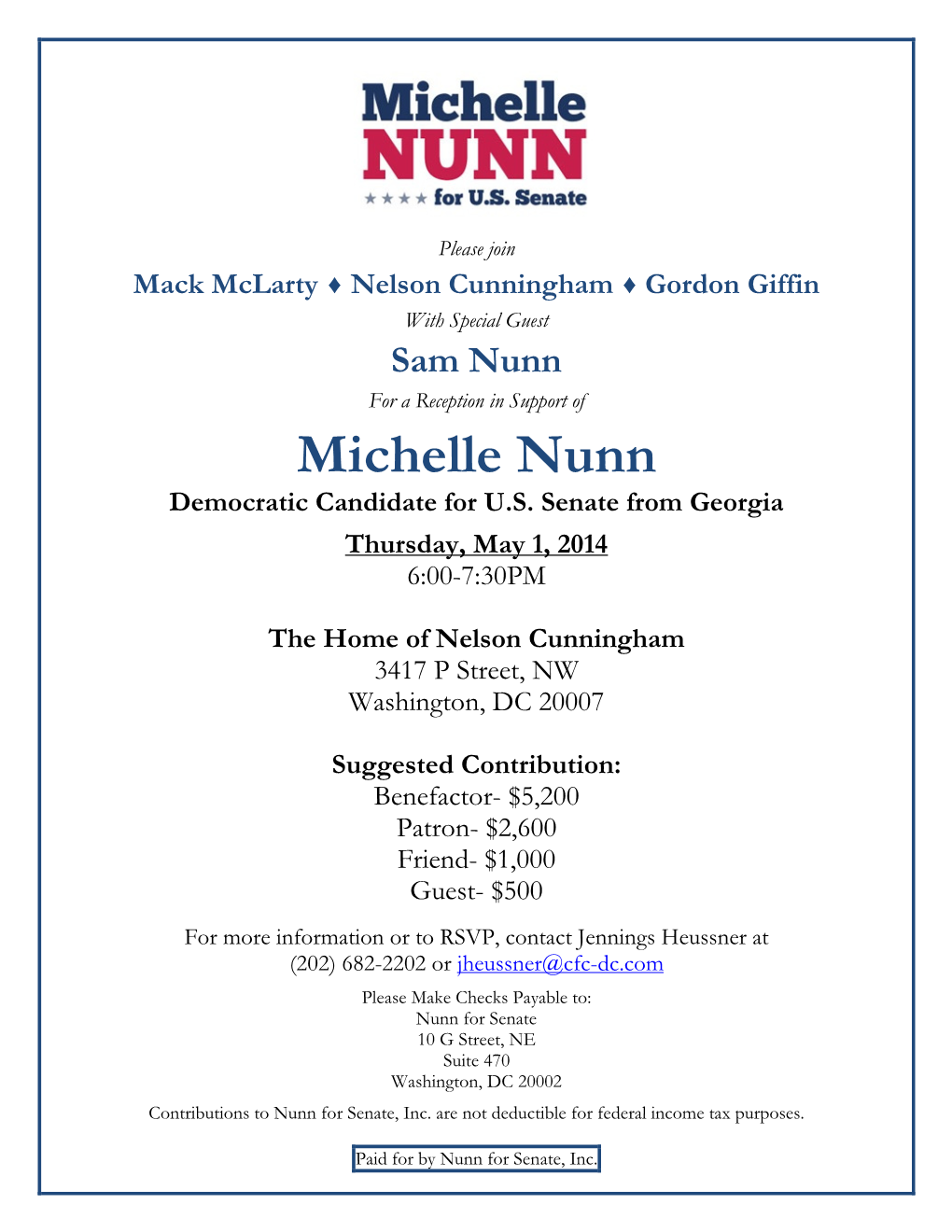 Michelle Nunn Democratic Candidate for U.S
