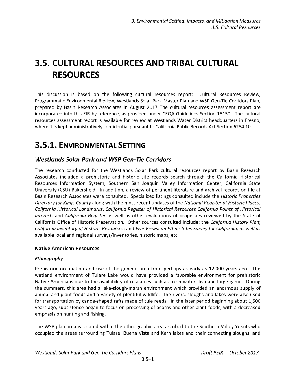Cultural Resources