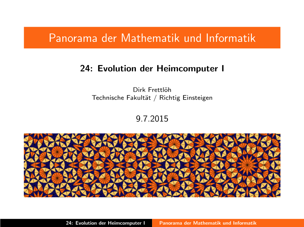 Evolution Der Heimcomputer I