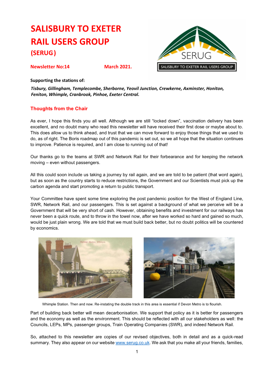 Salisbury to Exeter Rail Users Group (Serug)