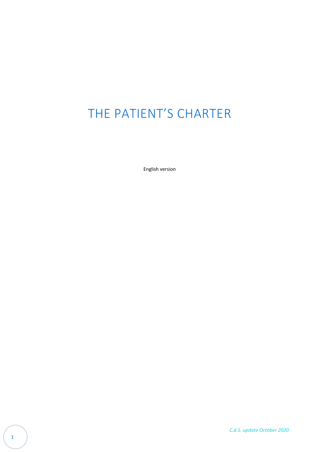 The Patient's Charter