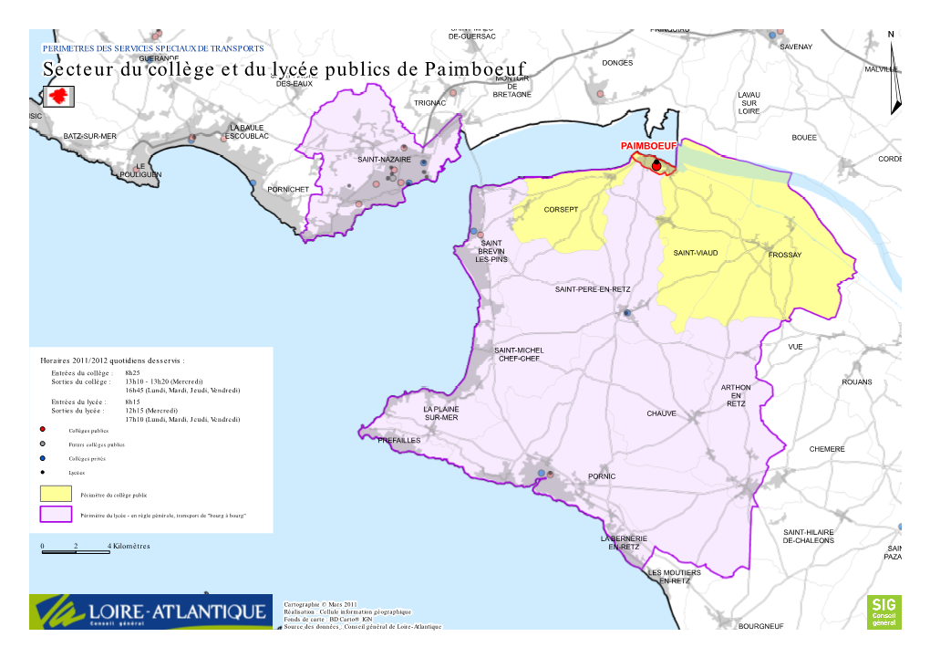 Secteur Du Collège Et Du Lycée Publics De Paimboeuf