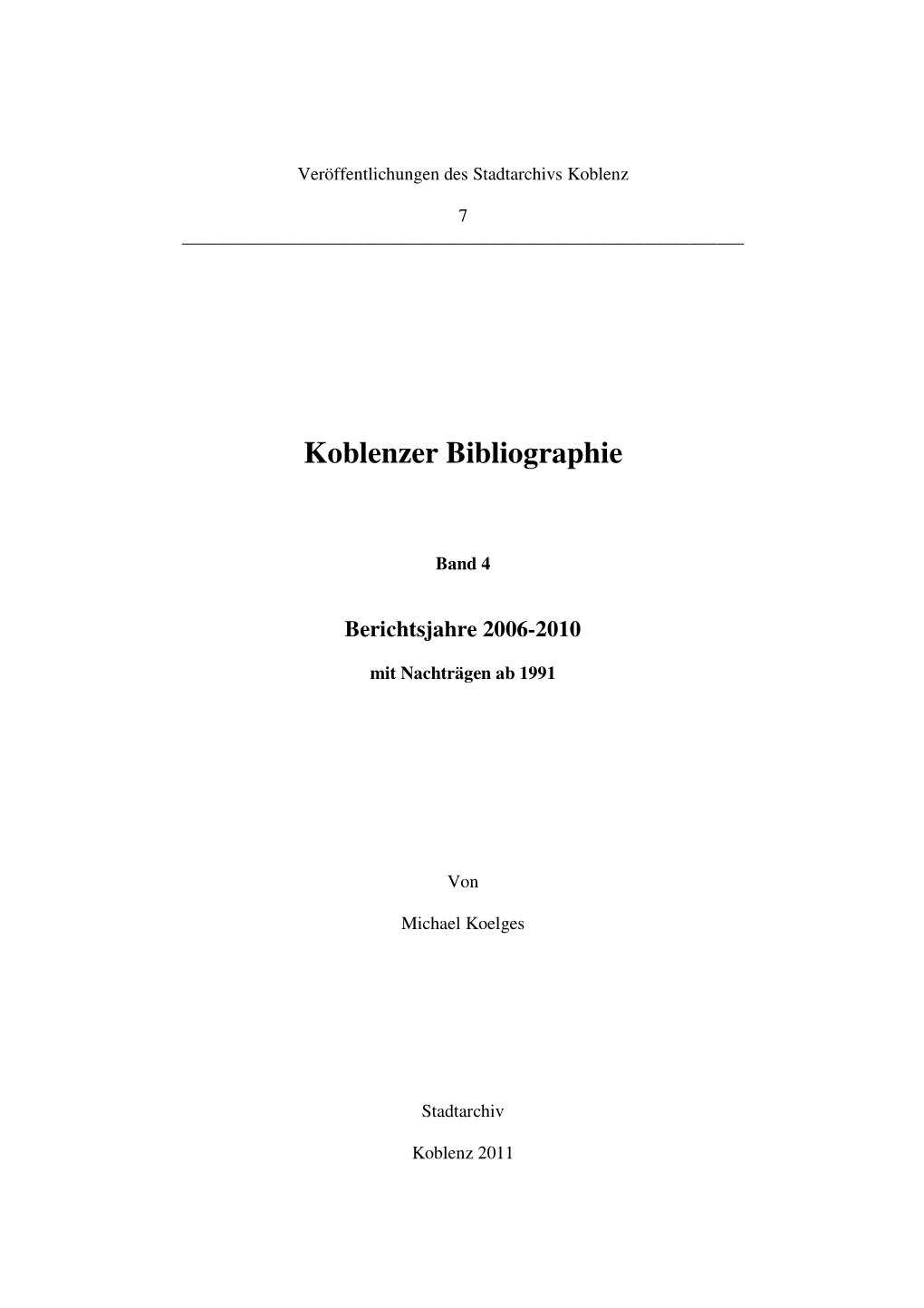 Koblenzer Bibliographie