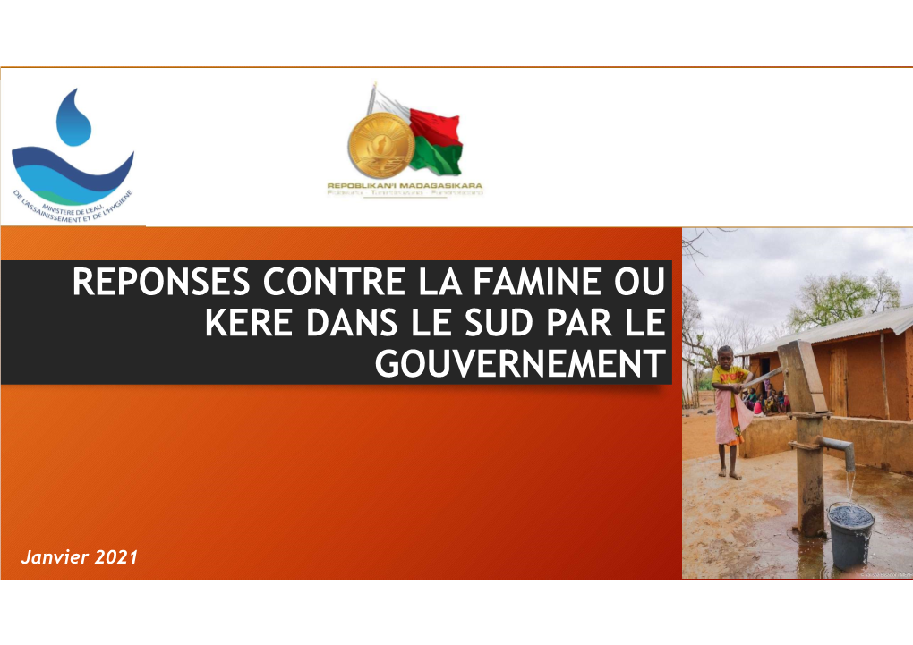 Reponses Contre La Famine Ou Kere Dans Le Sud Par Le Gouvernement